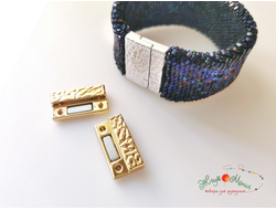 ЗАСТЕЖКА МАГНИТ ДЛЯ БРАСЛЕТА ИЗ КОЖИ И БИСЕРА