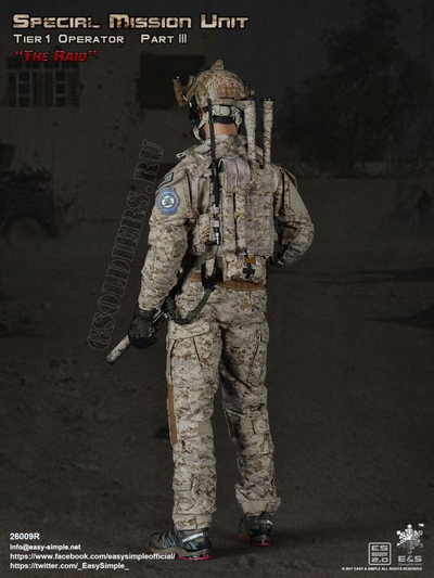 Рубашка и брюки с ремнем тактические 1/6 (E&S 26009R) - EASY&SIMPLE