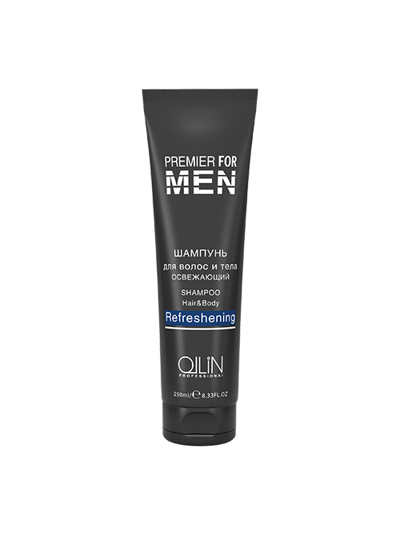 OLLIN Premier for Men Шампунь для волос и тела освежающий, 250 мл