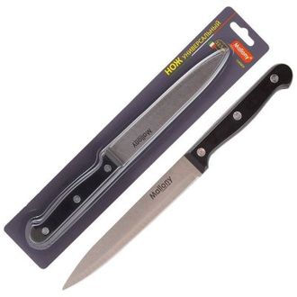 4690408136904  Нож с пластиковой рукояткой CLASSICO MAL-06CL универсальный, 12,5 см (005518)	MALLONY