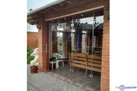 Изготовление раздвижной двери 3000х2500 из триплекса. г.Омск ул.Проскурякова 5. 2018 год.