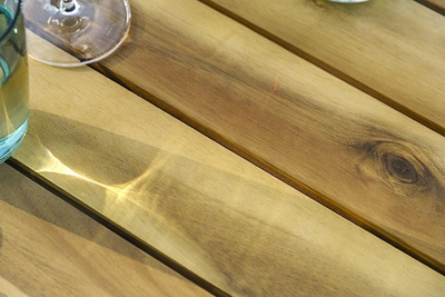 Обеденный комплект Modena 120 см на 4 персоны с плетеными креслами. детали