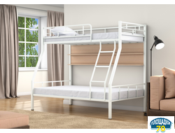 Двухъярусная кровать Раута Белый полка дуб молочный