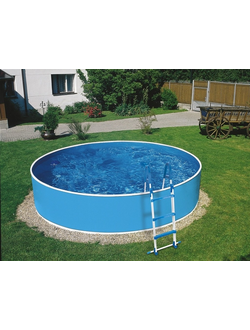 Каркасный бассейн Azuro металлический круглый 301, 4,6х0,9 м, лестница, без фильтра
