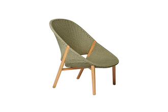 Кресло лаунж деревянное плетеное Elio