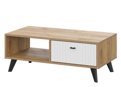 Милан Стол журнальный Дуб Золотой/Белый Матовый