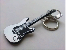 Брелок "Электрогитара" тип 1 серебистая