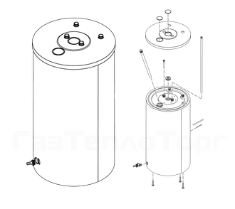 Схема бойлера косвенного нагрева Bosch WSTB 120 O