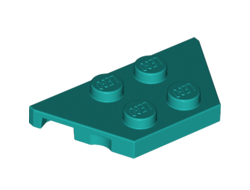 Wedge, Plate 2 x 4, Dark Turquoise (51739 / 6222951 / 6325430)