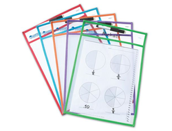 Рамка вкладыш 5 папок для занятий Пиши и стирай Learning Resources (Wipe-Clean Pockets (Set of 5)
