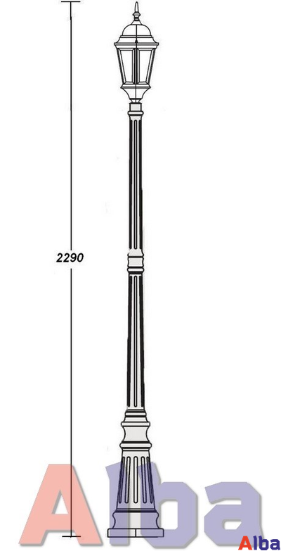 Astoria 409 2L черн Парковый светильник