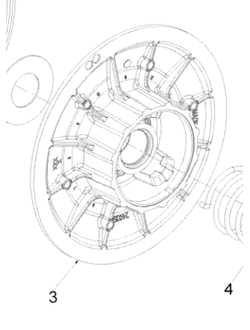 Фланец (щека/шкив) ведомого вариатора оригинал BRP 619100026 для BRP LYNX/Ski-Doo