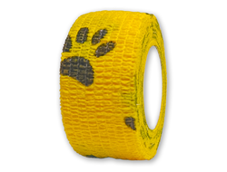 Бандажный эластичный бинт - жёлтые лапки (2,5 см)