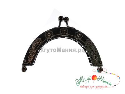 Металлическая застёжка для сумки - ВС-02 Фермуар 8см*4,5см - ЧЁРНЫЙ