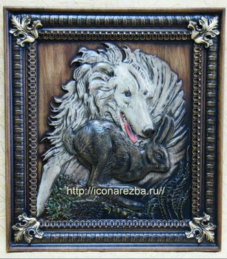 Панно борзая