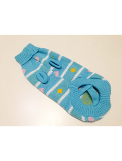 Свитер для собаки голубой в горох