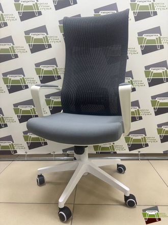 Кресло РЕКОРД М-878 белый пластик (серый) UTFC