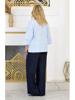 Брюки трубы Шон синий 58,60р