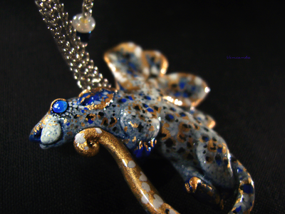 Волшебное колье "Снежная Ночница, Крылатая Мышка", Новогодний подарок