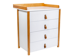 Пеленальный комод Sweet Baby Massimo, Белый / Натуральный