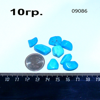 Говлит натуральный тонированный под бирюзу арт.09086: россыпь для декорирования