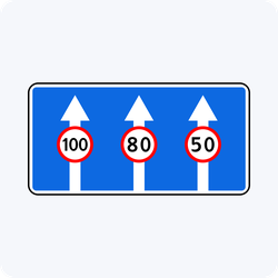 Дорожный знак 5.15.8 Число полос