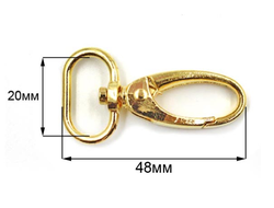 Карабин 48х20 мм цвет золото