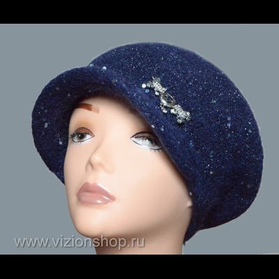 Кепка зимняя женская  Vizio Италия 6157 синяя