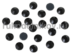 термостразы плоская спинка ss20 (5 мм), цвет-черный, материал-стекло, 5 гр/уп