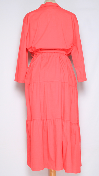 Платье - рубашка "ЯРУСЫ" малина, чёрное до р.50