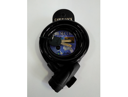 Замок велосипедный 12*1200мм, (черный)