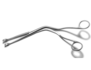 Щипцы для тампонирования горла и глотки большие, 200 мм