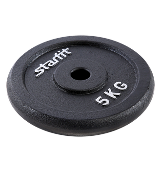 Диск чугунный STARFIT BB-204, d=26 мм, черный 0,5-15 кг