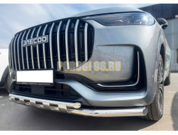 Защита переднего бампера двойная с перемычками Папа Тюнинг d60/42 для JAECOO J8 2024-