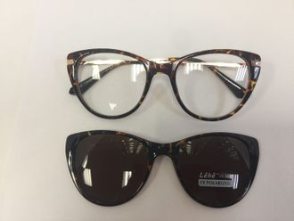 ОЧКИ СОЛНЦЕЗАЩИТНЫЕ LEKE Polarized С Насадки 8804 С2 55-22-140