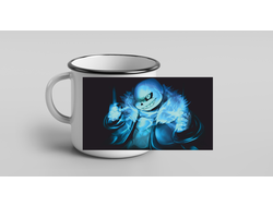 Кружка металлическая эмалированная Андертейл, Undertale №4