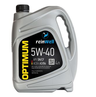 HC-синтетическое моторное масло &quot;OPTIMUM 5W-40&quot;, ReinWell, 4 л