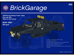 TH3 TOYOTA Hilux Xtra-Cab  SR5 'Back to the Future' 1983-1985 Building instruction v1 BODY ONLY / Инструкция по сборке v1 PDF ТОЛЬКО КУЗОВ, n/a (TH3)