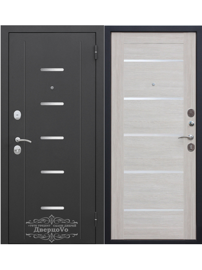 ГАРДА 7,5 см МУАР ЧЕРНЫЙ/ ЦАРГА. ЛИСТВЕННИЦА БЕЖ/ БЕЛЫЙ ЛАКОБЕЛЬ