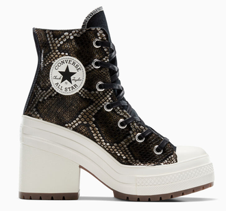 Converse Chuck 70 De Luxe Heel Black Snakeskin