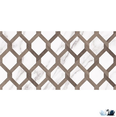 Плитка Laparet Blanco узор 08-00-01-2677. Главная фишка: соединение двух текстур - дерева и мрамора1