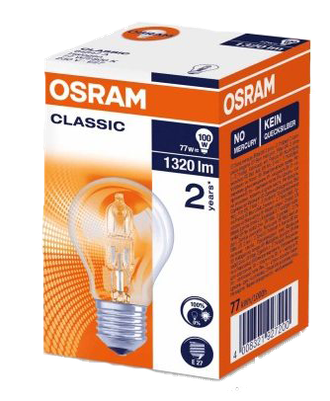 Галогенная лампа Osram Classic Eco Super Star A 64547 A Eco 77w Е27