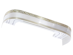 Карниз Монарх 1,8м белый с хромом [26893]