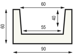 Декоративная балка из полиуретана Country Decor (WOOD LOOK) Б1 (60х90) белый