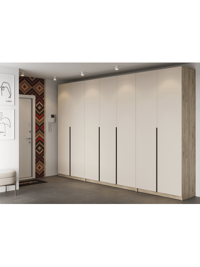 Бохо ШК-002 шкаф комбинированный Дуб Крафт Серый/Кашемир