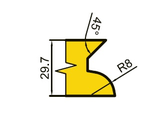 Комплект ножей для профильной обработки 38