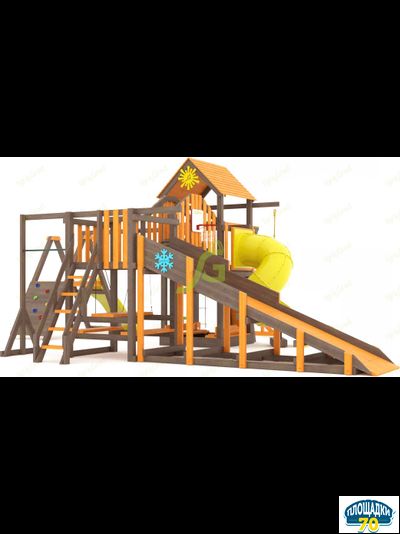 Всесезонная площадка IgraGrad С Мостик 2 с трубой SF