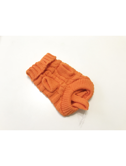 Свитер для собаки косичка оранжевый