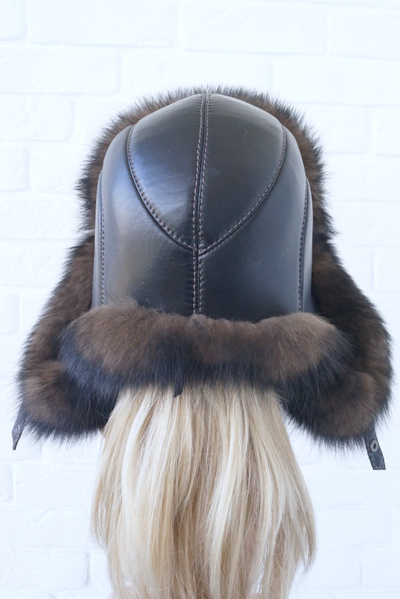 Ушанка "Полярная звезда" цвет черный + тоффи