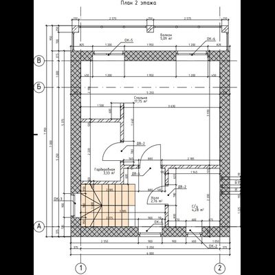 Двухэтажный дом с одной спальней 55м² (S22)